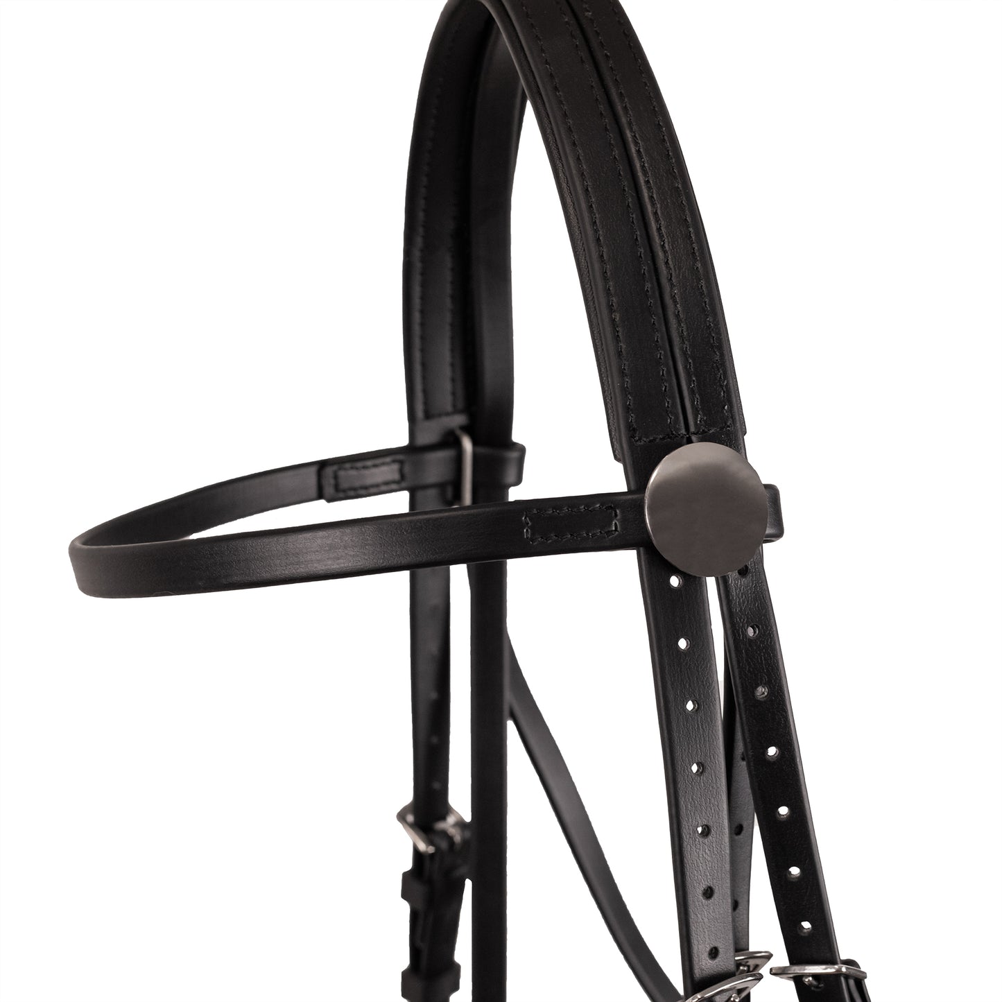 Syd Hill PVC Matte Race Bridle with Cavesson Noseband & Loop Reins